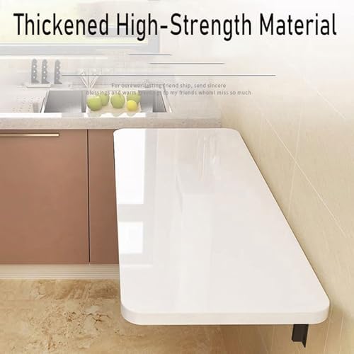 Wall Mounted Folding Table 20x40cm Space Saving Laundry Desk Wooden Floating Desk Compact Foldable Computer Table for JNHWll Spaces