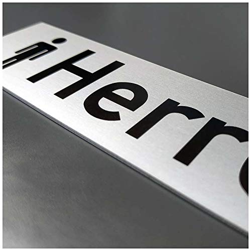 Targa per porta 160 x 40 x 1,5 mm in alluminio