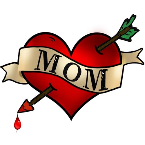 Dopetattoo Mom Heart Tattoo 6 Sheets Temporary Tattoo Tattoo Heart Mom Temporary Tattoos Neck Arm Chest for Women Girls Mom Tattoo Stickers for Mothers Day