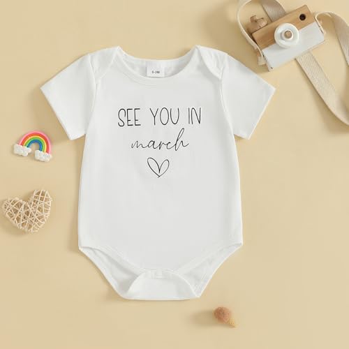 Image of woshilaocai Baby Announcement Bodysuit Pregnancy Reveal for Family | Pregnancy Reveal Ideas&New Baby Surprise for Grandparents, Husband, Aunt, Uncle, Gender Natural Romper, Funny Announcement