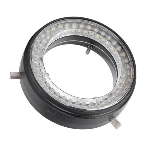 Diyeeni Iluminadores de Luz de Microscopio de Anillo de 80 LED, Lámpara de Microscopio USB con 80 Cuentas LED, Brillo Ajustable, Diámetro Exterior de 80 Mm, Fuente de Luz de Anillo para