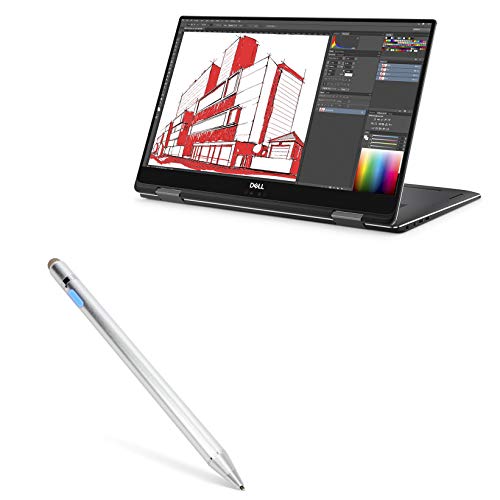 BoxWave Stylus Pen Compatible with Dell Precision 5530 2-in-1 (15.6 in) (Stylus Pen AccuPoint Active Stylus, Electronic Stylus with Ultra Fine Tip - Metallic Silver