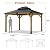 COSIEST 10x12FT Cedar Wood Gazebo, Outdoor Hardtop Gazebo with 2-Tier Galvanized Steel Roof, Netting & Curtains, Wooden Gazebo Pavilion for Patio Backyard Deck Lawn