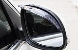 C&C Car Worx Set of 2 Tape-On Universal Clear Acrylic Side Mirror Rain Visor Weather Guards to fit a