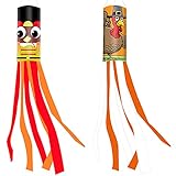 Lucleag 2 Pack Thanksgivings Turkey Windsock, Fall Autumns Harvest Thanksgivings Wind Sock...