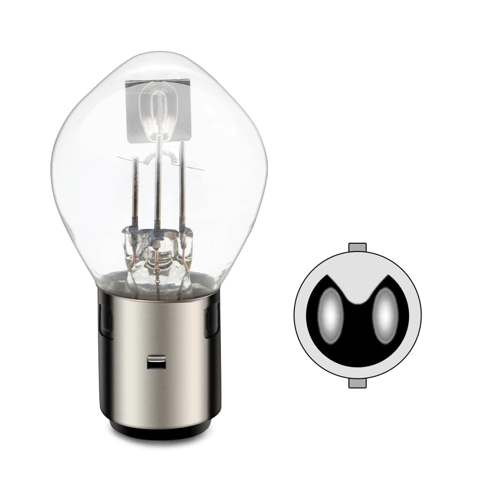 SOFOC BA20D S2 Halógeno 12V Blanco Cálido 35W Luz Alta/Baja Moto 1Pza