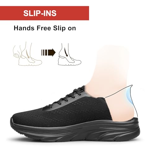 BQQ Women's Running Shoes Slip On Walking Shoes Lightweight Tennis Workout Gym Shoes Sneakers2