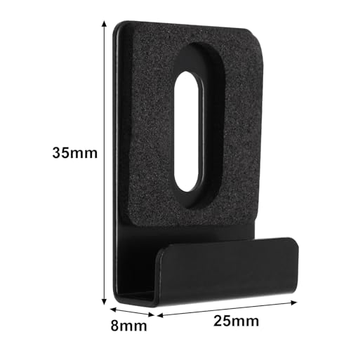 Image of 8Pcs Mirror Clips for Wall Mounting, Metal Mirror Hanging Kit for Frameless Mirror, Billboard Displays, Tile, (Black, with Screw)