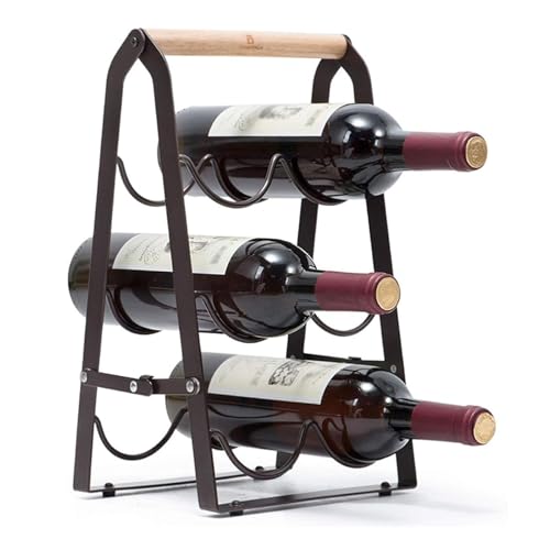 Soporte para 6 botellas de vino en hierro forjado negro miniatura 1