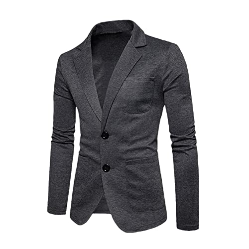 Blazer en tricot de printemps veste légère et extensible homme gris L