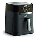Moulinex Easy Fry & Grill Digital 2-en-1 Friteuse sans huile XL + gril, Capacité 4,2 L, Jusqu'à 6 personnes, 8 programmes, Température réglable, Timer, air fryer EZ505810, Noir