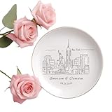 Personalized Skyline Jewelry Dish, Engagement Ring Holder, Las Vegas Wedding Gift, City Trinket Dish, New York City Skyline Ring Holder