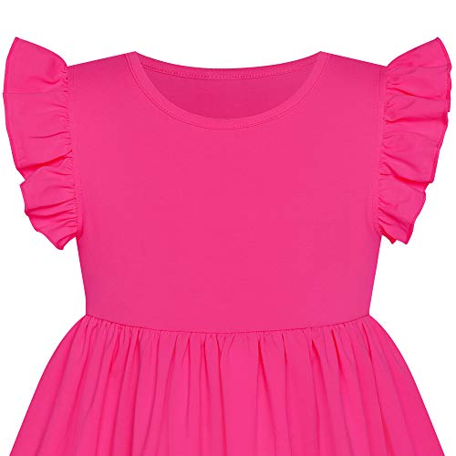 Sunny Fashion Girls Dress Casual Cotton Flying Sleeve Balloon3