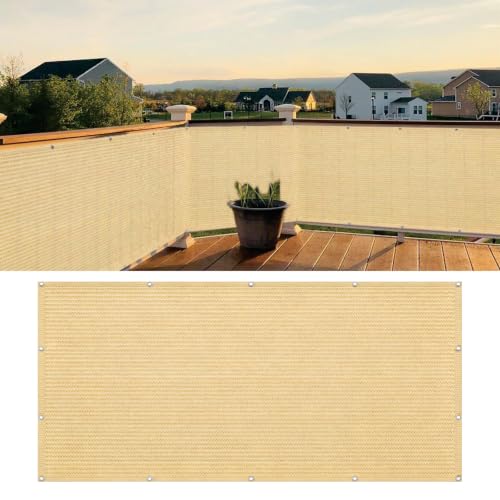 Brise-Vue avec Oeillets Toile Ombrage Balcon Occultant Résistant au Vent