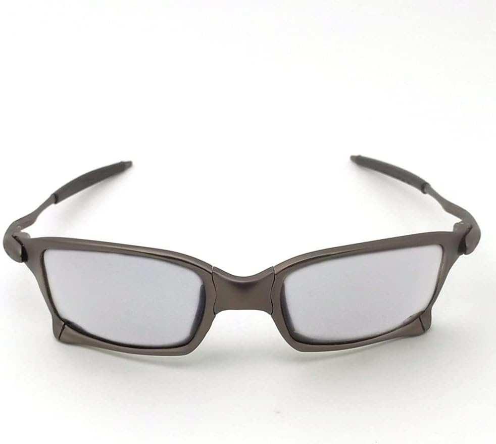 Top Sports Squared Sunglasses Polarized Alloy Metal Frame Iridium Mirror Riding