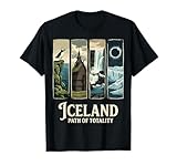 Iceland Path of Totality Solar Eclipse 2026 Retro Art T-Shirt