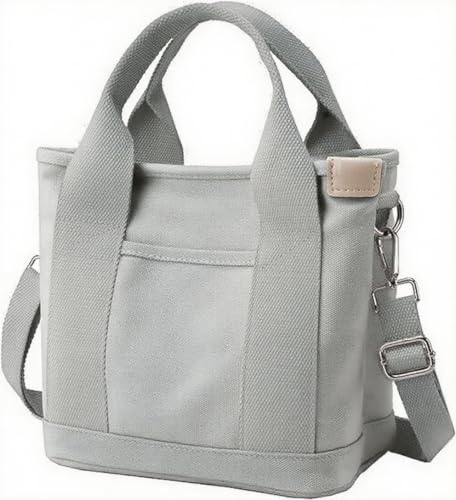 Image of Small Tote Bag with Zipper, 2024 Canvas Multi-Pocket Crossbody Bag Shoulder Bag Satchel Hobo Bag Messenger Bag