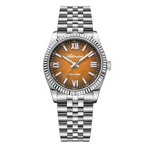 Image of ADDIESDIVE 10.6 MM Luxury Watches for Men Women Roman Numerals Synthetic Sapphire VH Sweep Second Fluted Bezel Casual Wear Unisex Watch