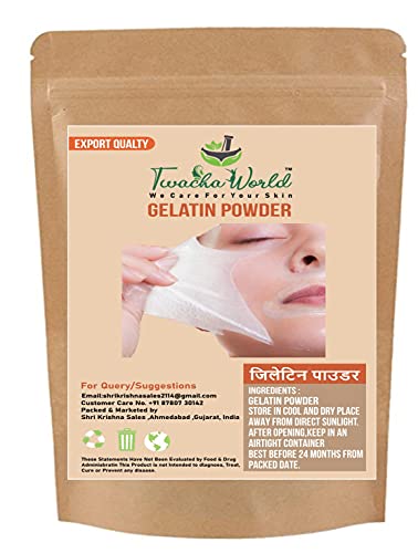 Gelatin Powder For Face Mask/Hair removal/Peel Off Mask (Skin Care) 25 GM (25 g)