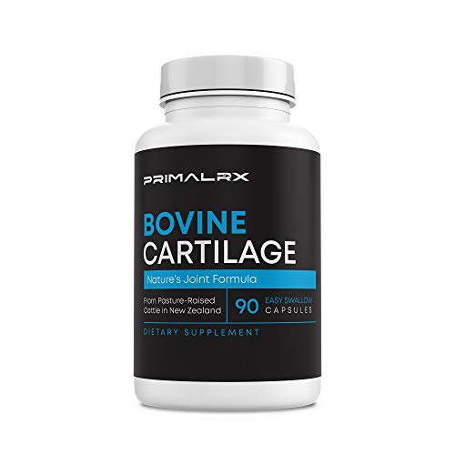 PRIMALRX Bovine Cartilage: Grass Fed Beef Cartilage/Collagen Pills - Joint Supplement (Glucosamine Chondroitin, Type 2 Collagen, Hyaluronic Acid Supplements) - 90 Grass Fed Collagen Capsules PRIMALRX Bovine Cartilage: Grass Fed Beef Cartilage/Collagen Pills - Joint Supplement (Glucosamine Chondroitin, Type 2 Collagen, Hyaluronic Acid Supplements) - 90 Grass Fed Collagen Capsules