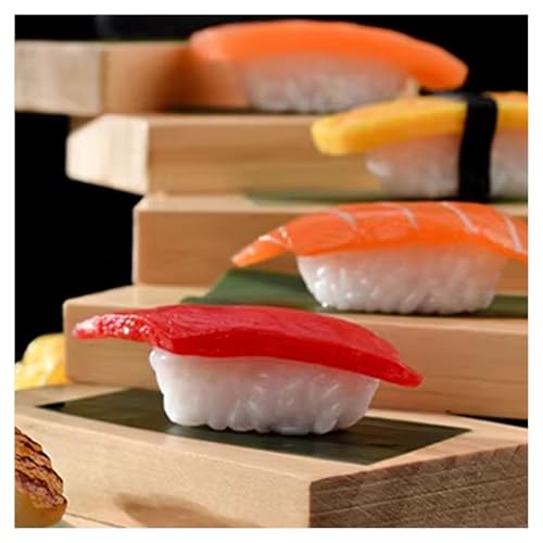 Assiette de service à sushis, 7 étages en bois rotatif pour restaurant ou maison, plateau à sashimi style escalier
