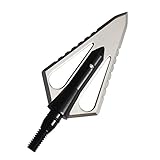 LeeMui Archery Broadhead 100 Grain Hunting Arrow Cutting Serrated Blade Traditional Crossbow Composi