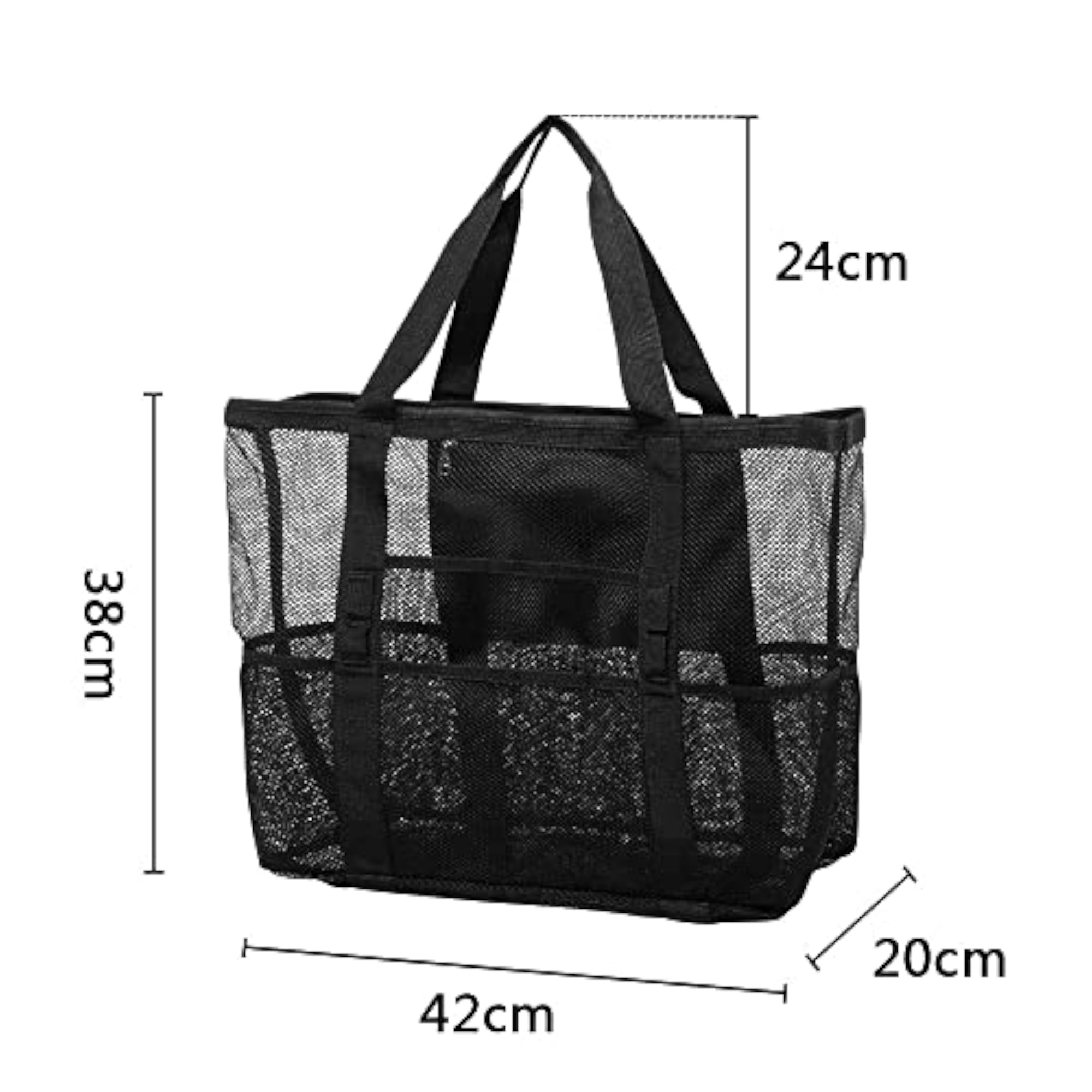Lightweight Foldable Mesh Beach Tote Bag
