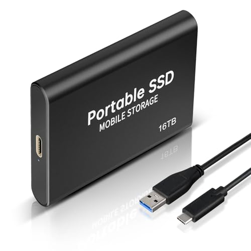 ポータブルSSD 16TB 外付け モバイルストレージ 大容量 データ保存 黒 Amazon | 【 品質推奨】外付けSSD 16TB ポータブルSSD 軽量 ポータブル