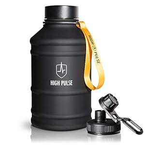 High Pulse®  Water Jug  mit Trinkaufsatz + Verschlusskappe (2,2 l) – Auslaufsichere Trinkflasche für Ihr Fitness- und Krafttraining – 100% BPA-frei und Kohlensäure geeignet