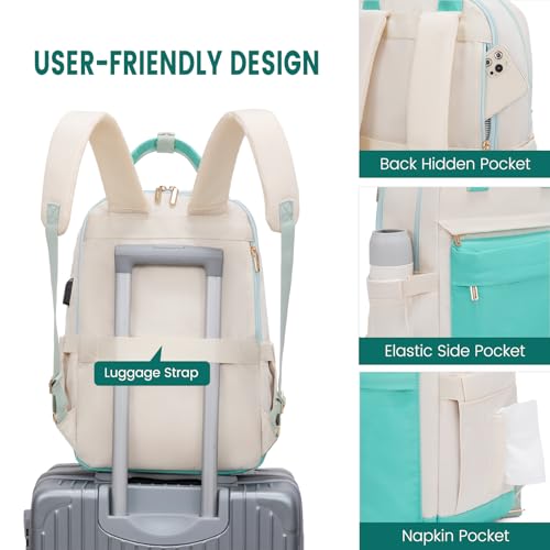 Image of LOVEVOOK Laptop Backpack for Women Girls, 15.6 Inch Waterproof Computer Backpack Student School Cute Bookbag Computer Bag