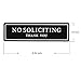 No Soliciting Sign for House — Keep Solicitors Away, with Strong Adhesive Tape for Any Surface, 8.2 × 2.4 Inch, Stylish & Prominent Design, Perfect for Home Office Front Doors, Walls, Windows