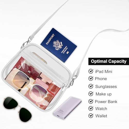Image of USPECLARE Clear Bag for Stadium Events Clear Sports Fan Handbags Purses