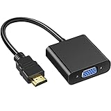 Rendimiento Superior: la resolución más alta que admite este convertidor de HDMI a VGA es de 1920 x 1080 píxeles, soporte HD de 60 Hz 1080p.