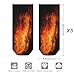 VstaDank Roaring Flame Ankle Socks Soft Low Cut Sock Fashion No Show Sock Casual Running Socks for Adult 5 Pairs