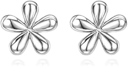 Reffeer Solid 925 Sterling Silver Daisy Stud Earrings Flower for Women Teens Tiny Flower Stud Earrings Spring