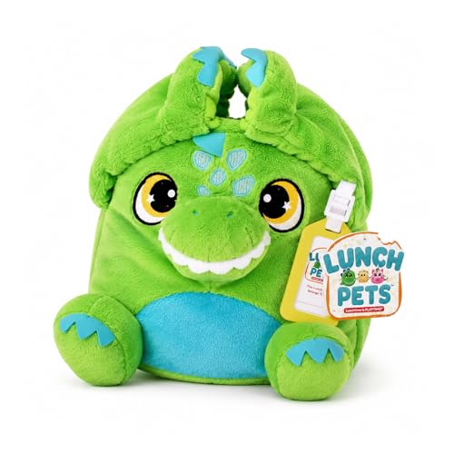 Image of WISHKEY Lunch Box Bags for Kids, Washable Insulated and Spacious Lunch Box Cover with Unique Dino Design, Cute Tiffin Box Bags for Both Boys and Girls from Age- 3 to 8 Years (Pack of 1, Green)