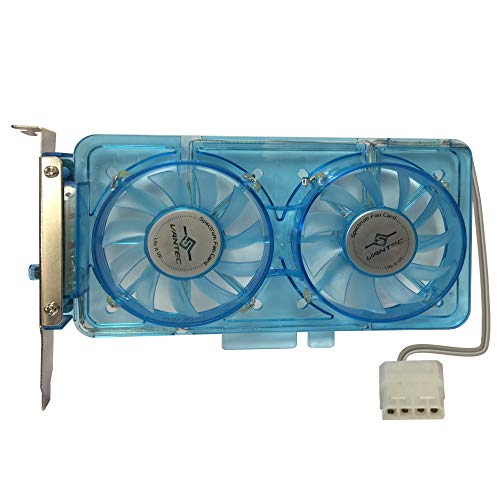 Image of Vantec SP-FC70-BL Spectrum System Fan Card with Dual Adjustable 70mm UV LED Fans (Blue)