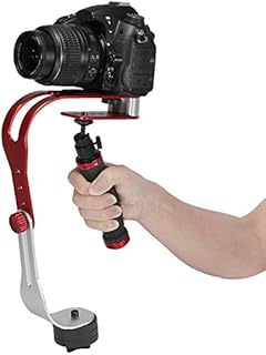 eoocvt Pro Handheld Steadycam Video Stabilizer Handle Grip Steady Support for Canon Nikon Sony Camera Cam Camcorder DV DSLR - Rubber Handle