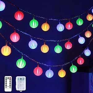 Battery Operated Globe String Lights Bedroom, 16ft 40 Classroom String Lights with Remote, Indoor Outdoor Bedtime Decorative String Lights for Camping Christmas Party Patio Wedding Gazebo Dorm Tent