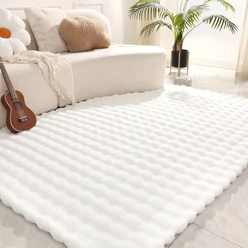 Tapis salon moderne antidérapant et confortable pour grand séjour lumineux