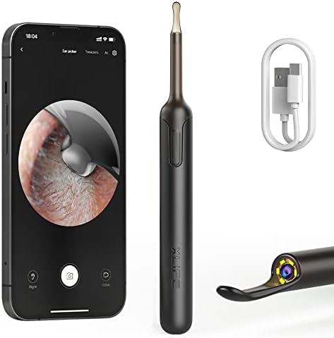 Ear Wax Removal,Bebird Ear Camera,Ear Wax Removal Tool,Earwax Removal Kit with 6LED Light,Ear Cleaner with Camera and Light Built-in WiFi with Soft Silicone Ear Scoops,Ear Wax Camera for iOS & Android