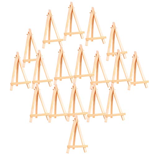 Aweisile 18 pièces Mini Chevalet Bois Petit Tableau chevalet de Table en Bois chevalets Photo Porte Notes Place Porte Nom Numéro Table Support pour Decoration Table de Mariage Anniversaire