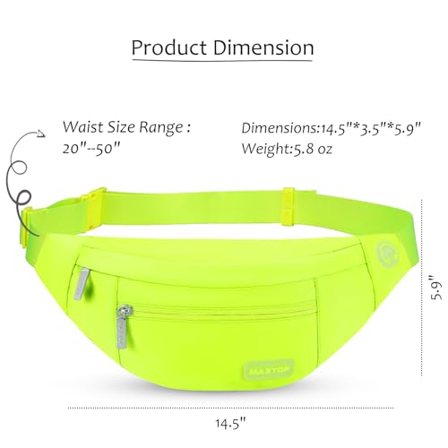 Image of MAXTOP Large Crossbody Fanny Pack with 4-Zipper Pockets,Gifts for Enjoy Sports Festival Workout Traveling Running Casual Hands-Free Wallets Waist Pack Phone Bag Fits All Phones