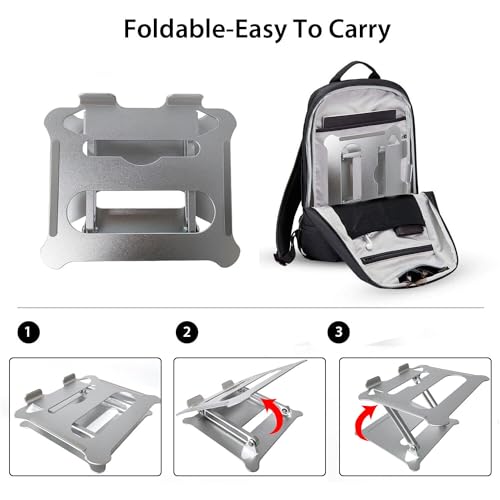 Base ajustable de aluminio para laptop hasta 16 pulgadas miniatura 4
