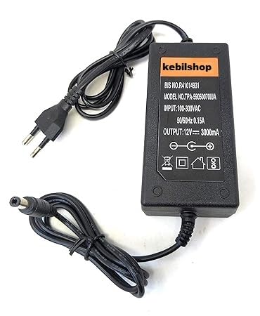 KEBILSHOP DC 12V 3A Power Adapter,100-240V AC to DC 12V 3A 36W Power Suppy 12 Volt 3 Amp Desktop Adpater for CCTV Camera LED Strip LCD Screen. (B095M4HXBW) Amazon Price History, Amazon Price Tracker
