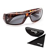Polaryte HD Polarized Sunglasses for Men and Women, 1 Pair of Brown Sunglasses with Case and Cleaning Cloth