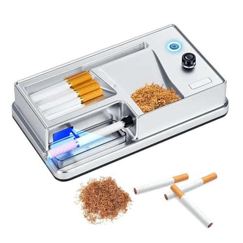 máquina para liar, Máquina inyectora con detección inteligente y contador automático de acero inoxidable pantalla digital negra(White,Digital Display)