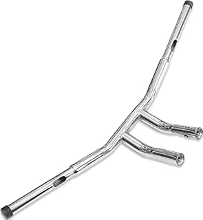 HTTMT HB01-1-1/4 Inches Flat Chrome 6 Inches Buffalo T-Bar Handlebars Compatible with Harley 18-later Softail 12-16 FLD 06-17 FXDB