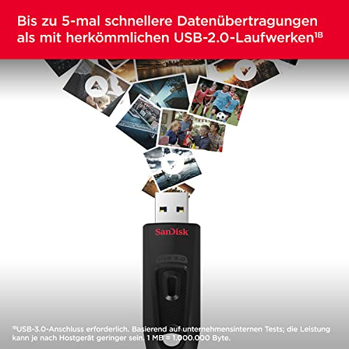SANDISK Ultra 1 TB, USB-A Laufwerk, bis zu 130 MB/s Lesen – Ansicht 2