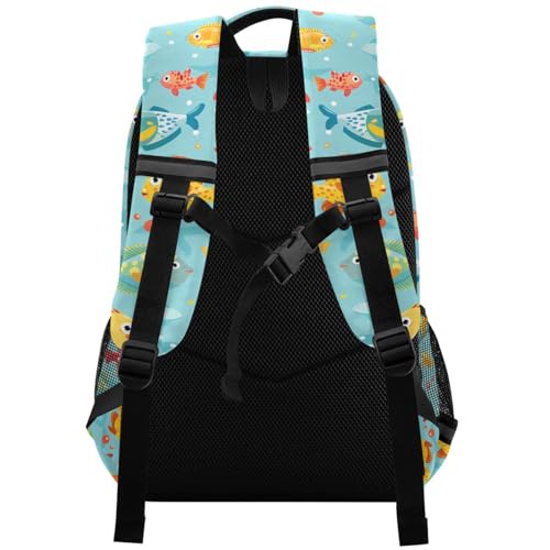 KLL Colorful Fish Designed traveling backpacks for kids with big books bag for boy mochilas escolares para ni?os2